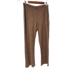 Vtg Talbots Womens Pants PS Brown Black Geometric Jersey Relaxed Straight Leg